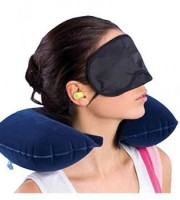 Tourists Treasure 3 in 1 neck pillow, Eye mask & Earplug