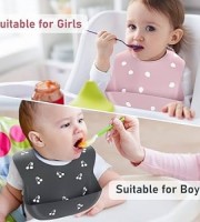 Silicone Baby Bibs with Food Catcher