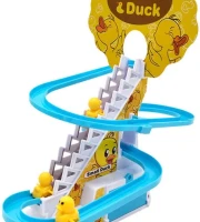 Duck Slide Toy Set, Funny Automatic Stair-Climbing Ducklings Cartoon Race