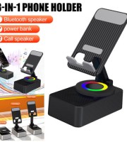 3-in-1 Bluetooth Speaker Phone Stand with Power Bank