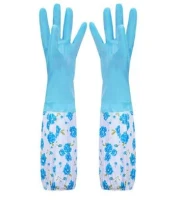 Long Silicone Kitchen Gloves with Inner Foam Padding(ভিতরে ফোম প্যাডিং সহ)