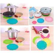 2 Pcs Mat Silicone Placemat High Temperature Resistant Thickening Anti-Scalding Insulation Pad